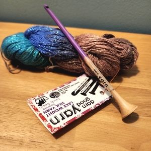 Darn Good Yarn Wood hook and yarn